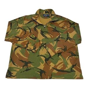 Polo Ralph Lauren Camo 1/4 Zip Sweatshirt Estate Rib Pullover Men's L
